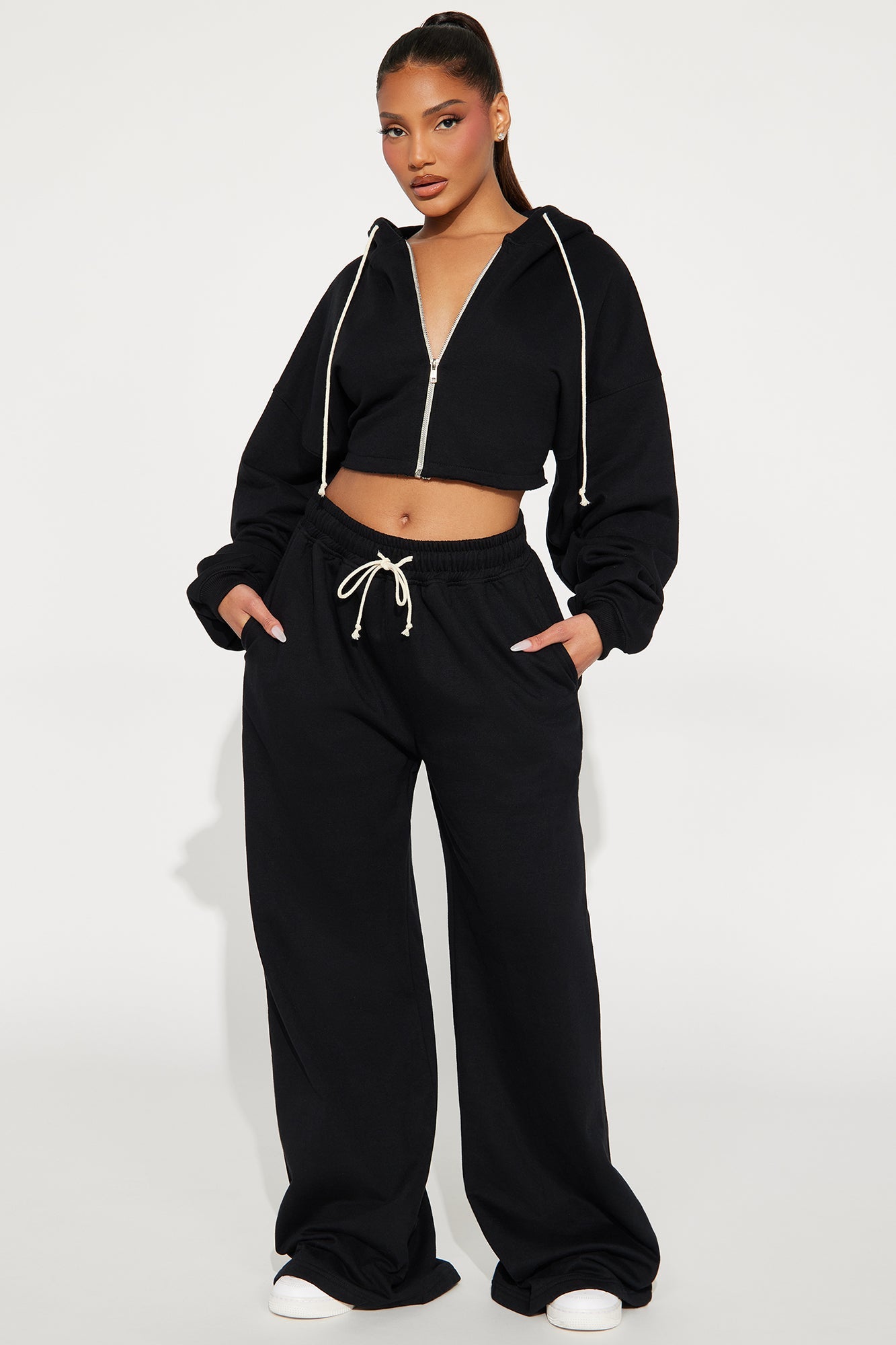 On The Way Sweatpant Set - Black