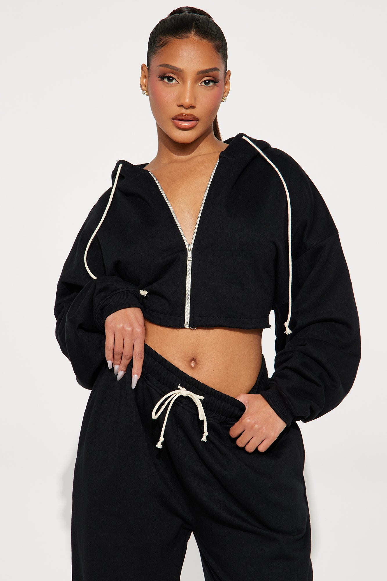 On The Way Sweatpant Set - Black