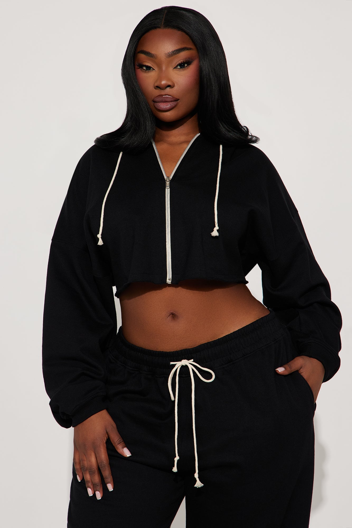 On The Way Sweatpant Set - Black